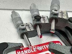 RARE MITUTOYO 0-6 Rolling Digital Micrometer Set, Carbide. 0001 No. 193-925