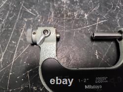 Read Mitutoyo Digital Thread Screw Micrometer 326-712-10 1-2 No Anvils #2
