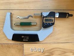 Set of 4 Mitutoyo Micrometers and Mitutoyo Caliper in Eylar Protective Case