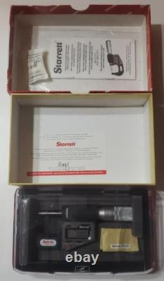 Starrett 3732XFL-1 0-1 Inch/Metric Digital Electronic Micrometer With Case
