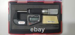 Starrett 3732XFL-1 0-1 Inch/Metric Digital Electronic Micrometer With Case