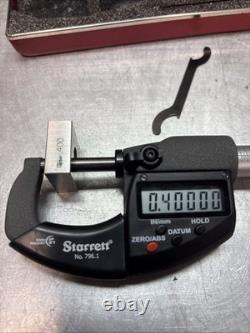 Starrett 796.1XRL-1 Digital 0-1 (NEW) Carbide Tips Comes With New Batt. & Case