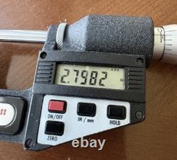 Starrett No. 734 0-1 Electronic Digital Micrometer with Original Case Tested