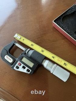 Starrett No. 734 0-1 Electronic Digital Micrometer with Original Case Tested