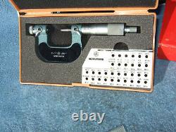 THREAD MICROMETER 0-1 withanvil set MITUTOYO 126-137 OVER $900 WHEN NEW MACHINIST