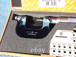 THREAD MICROMETER 0-1 withanvil set MITUTOYO 126-137 OVER $900 WHEN NEW MACHINIST