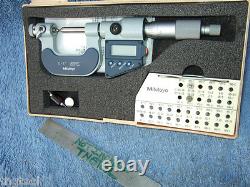 THREAD MICROMETER with4anvils MITUTOYO 326-711-30 0-1 OVR $1300 IF NEW MACHINIST