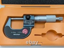 UNUSED MITUTOYO 193-111 0-25mm Digit Outside Micrometer With Case USA