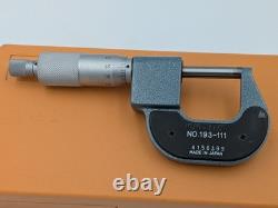 UNUSED MITUTOYO 193-111 0-25mm Digit Outside Micrometer With Case USA