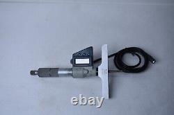 USED MITUTOYO 329-711-30 DIGITAL DEPTH MICROMETER 0-6 With CABLE