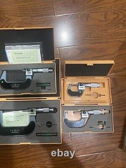 USED MITUTOYO DIGIT COUNTER 0 thru 4 OUTSIDE MICROMETER WITH BOX