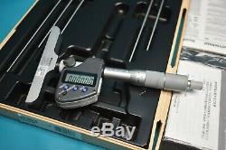 Used Mitutoyo Digital Depth Micrometer 329-350-10 With Case