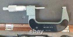 Vintage Mitutoyo 193-923 Digit Outside Micrometer Set, 0-3 Range, 0.0001