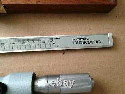 Vintage Mitutoyo Digital Caliper and Micrometer No. 293-705 Set with CaseJapan