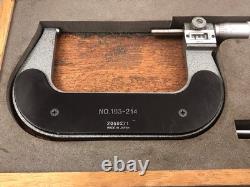 Vtg Mitutoyo Digital Micrometer in Box No. 193-214 With Accessories