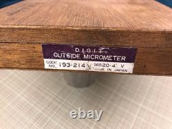 Vtg Mitutoyo Digital Micrometer in Box No. 193-214 With Accessories