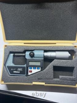 W14 Mitutoyo Digital Micrometer 0-1.00005 0.001mm with Case & Warranty Card