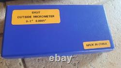WESTWARD 4KU87 Digital Micrometer, 0-1 In, 0.0001, Ratchet