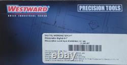 WESTWARD 4KU87 Digital Micrometer, 0-1 In, 0.0001, Ratchet